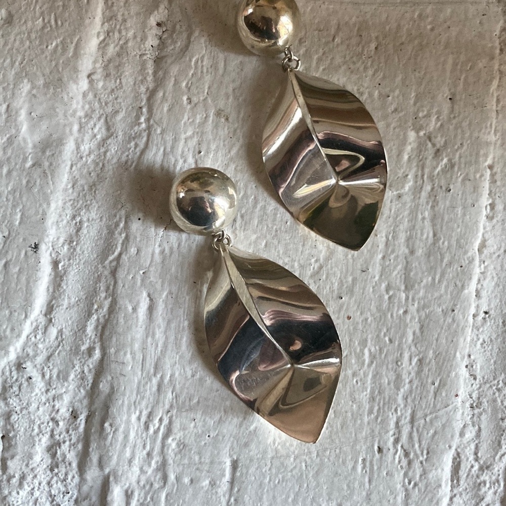 925 Silver Abstract Earrings from Mexico